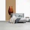 Beer - Minimalistisch - Bruin fotobehang vinyl groot -slaapkamer