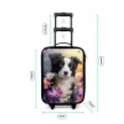 zwart witte puppy tussen kleurrijke bloemen Kinderkoffer - Zwart klein -productfoto_formaten