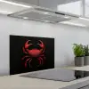 Krab - Rood - Vissen - Schaaldieren keuken achterwand spatscherm klein -3d_schuin