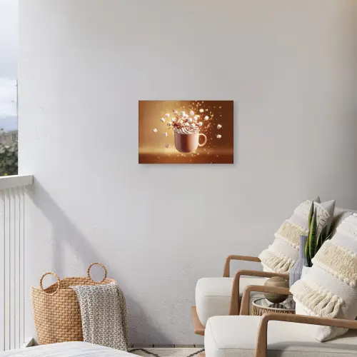 Chocomelk - Drinken - Warm - Bruin Tuinposter op houten frame 2 cm dik klein -sfeer1