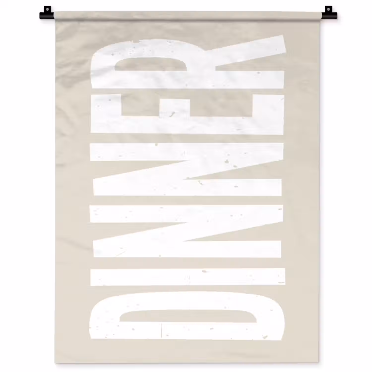 Wandkleed - Vintage - Beige - Japandi - Wit
