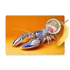 Kreeft - Delftsblauw - Schild - Stoer - Oranje Placemat vinyl groot -zzzproduct_Kitchenyeah-website