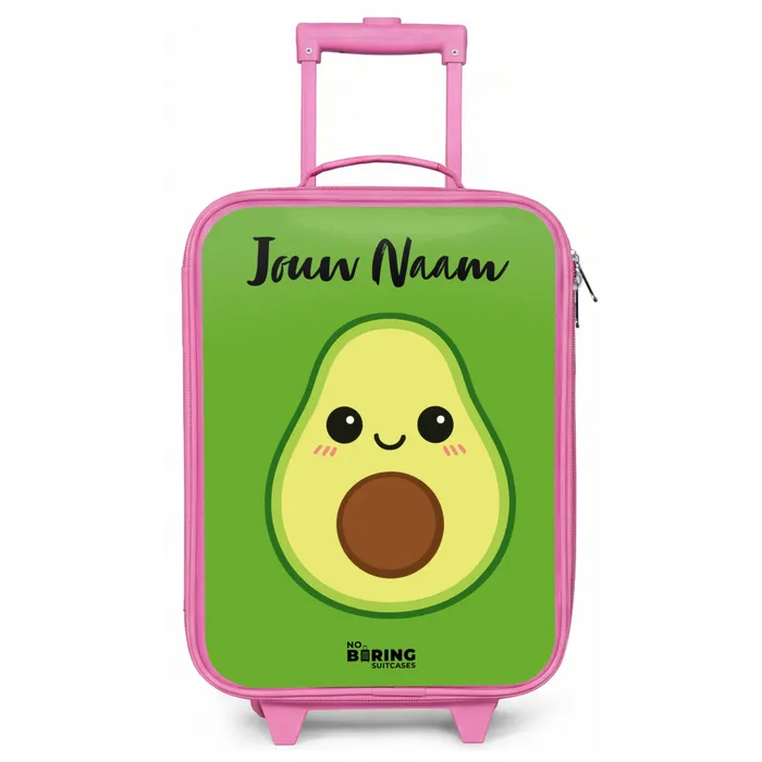 Kawai - Avocado - Groen Kinderkoffer - Roze klein -zz3dotto