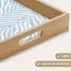 Zebra - Motief - Blauw - Wit Dienblad Rechthoek middel 911 -USP_HandgreepDE