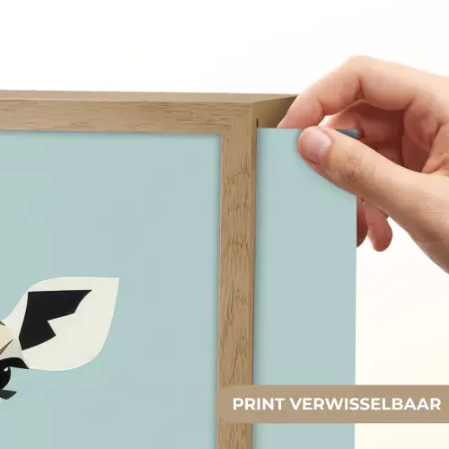 Giraffe - Illustratie - Bruin - Minimalistisch Light Box met batterij (Wandlamp) middel -USP_websiteprintNL
