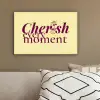 Cherish every moment - Cocktailglas - Geel canvas 2cm klein -sfeer3