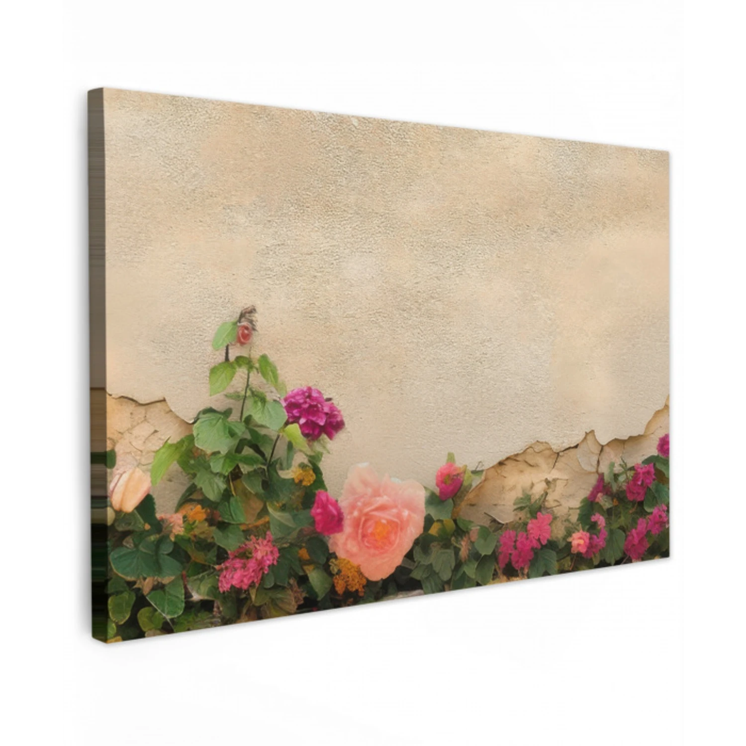 Rozen - Muur - Vintage canvas 2cm klein -z3d