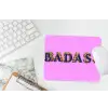 Felroze - Badass - Panterprint - Schaduw muismat rubber klein -witbureau