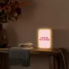 No rain no flowers - Minimalistisch - Roze - Bloem Light Box met kabel (Tafellamp) klein -sfeer4