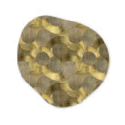 Modern - Geometrisch - Goud Wandcirkel Organisch Aluminium middel 851 -3d