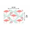 Flamingo - Mintgroen - Ruit Placemat vinyl groot 368 -specs