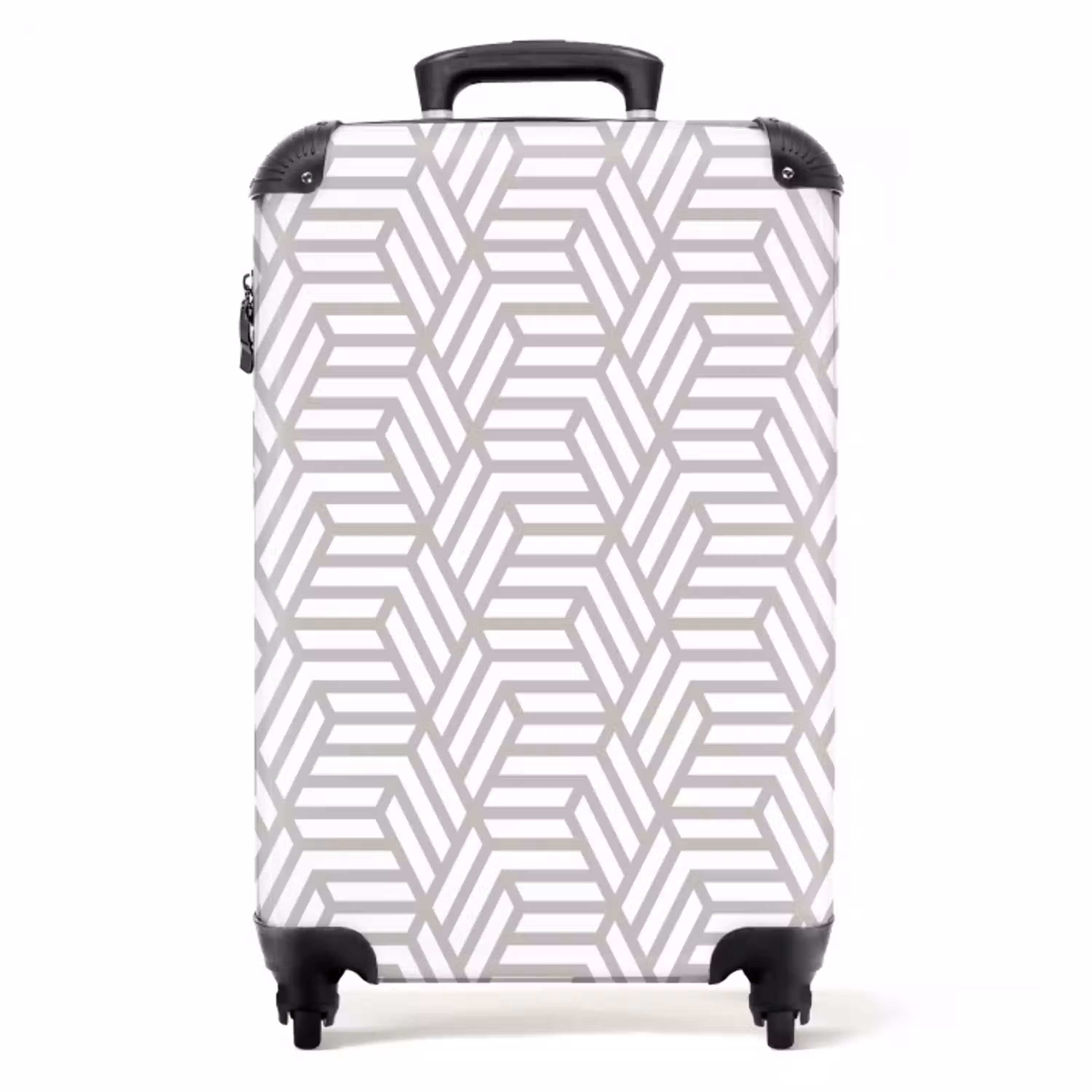 Grafisch - Patroon - Modern -  Opvallend NBS - Handbagage koffer - Kinderen Unisex middel 644 -productfoto_recht