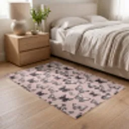 Tijdloos - Vlinders - Perzik Vloerkleed Rechthoek klein 1091 -atmosphere_sfeer3_global