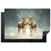 Kerstmagie - Winterwoud - Rendier Inductie beschermer vinyl 3mm klein -3d