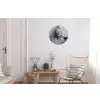 Vrouw - Masker - Wijn - Sigaret Wandcirkel aluminium klein -woonkamer