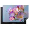 Bloemen - Paars - Overloop - Meeldraden Inductie beschermer vinyl 3mm klein -3d