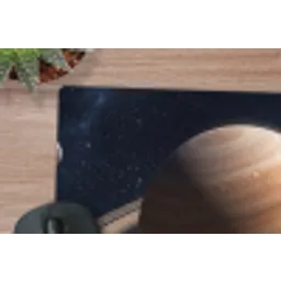 Planeten - Saturnus - Ruimte muismat rubber klein -closeup