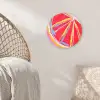 Grapefruit - Geschilderd - Roze - Strepen Wandcirkel kunststof plaat 5mm dik klein -sfeer5