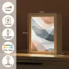 Abstract - Golven - Blauw Light Box met kabel (Tafellamp) klein -USP_NL