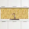 Zebra - Klassiek - Oker - Geel keuken achterwand 2 middel 871 -3d