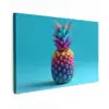 Ananas - Regenboog - Blauw - Popart canvas 2cm klein -z3d