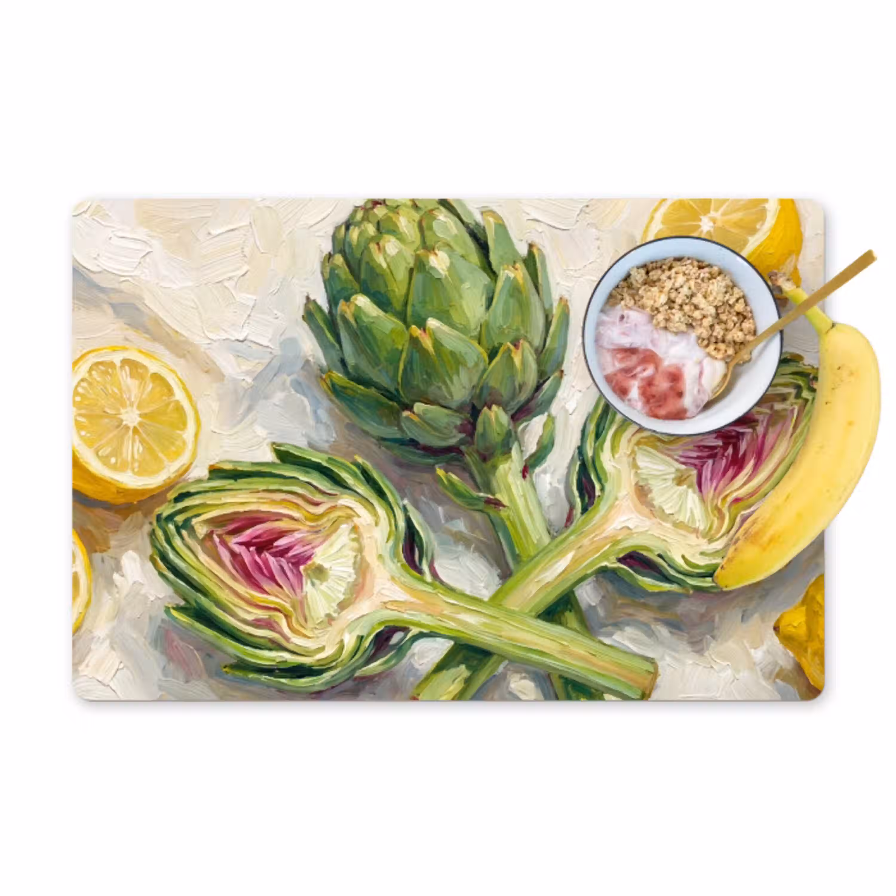 Artisjok - Citroen - Eten Placemat vinyl groot -zzzproduct_Kitchenyeah-website