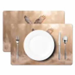 Buizerd - Roofvogel - Natuur - Bruin Placemat vinyl groot -zzsfeer2_Kitchenyeah-website