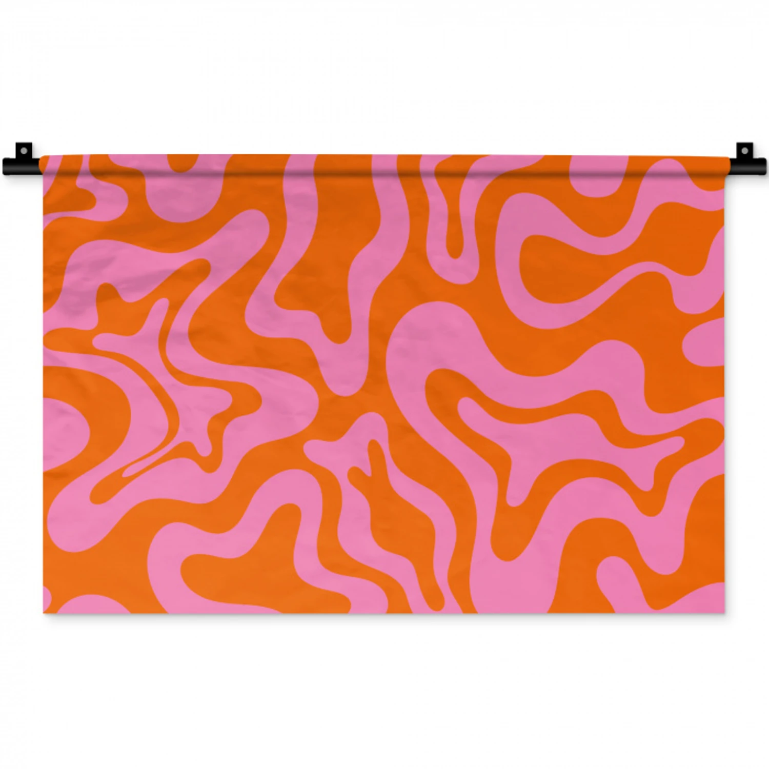 Patroon - Roze - Oranje - Abstract - Modern Wandkleed katoen klein -zz3d