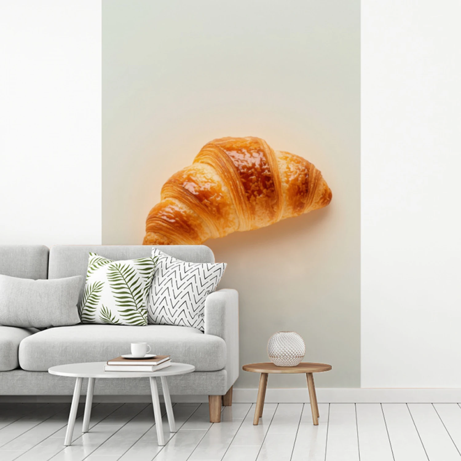 Croissant - Brood - Beige fotobehang vinyl groot -woonkamer