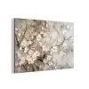 Bloemen - Wit - Goud - Beige  - Luxe aluminium wit klein -3d