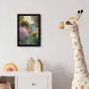 Tuinhuisje - Blauw - Bloemen fotolijst zwart zonder passe partout klein -usfeer4_kinderkamer