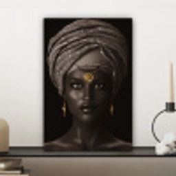 Vrouw - Afrikaans - Goud canvas 2cm klein -sfeer6