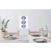 Schelpen - Blauw - Patroon Muursticker klein -eettafel