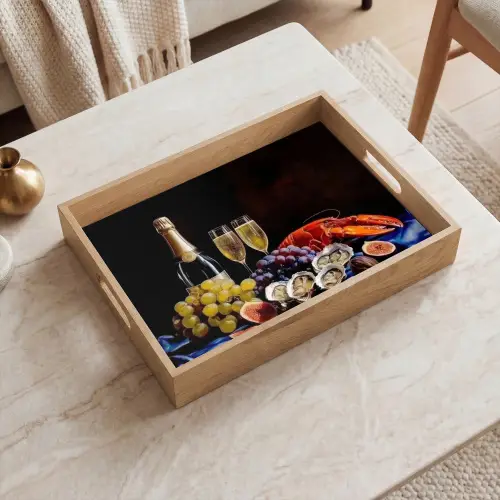 Champagne - Luxe - Oesters Dienblad Rechthoek middel -sfeer1