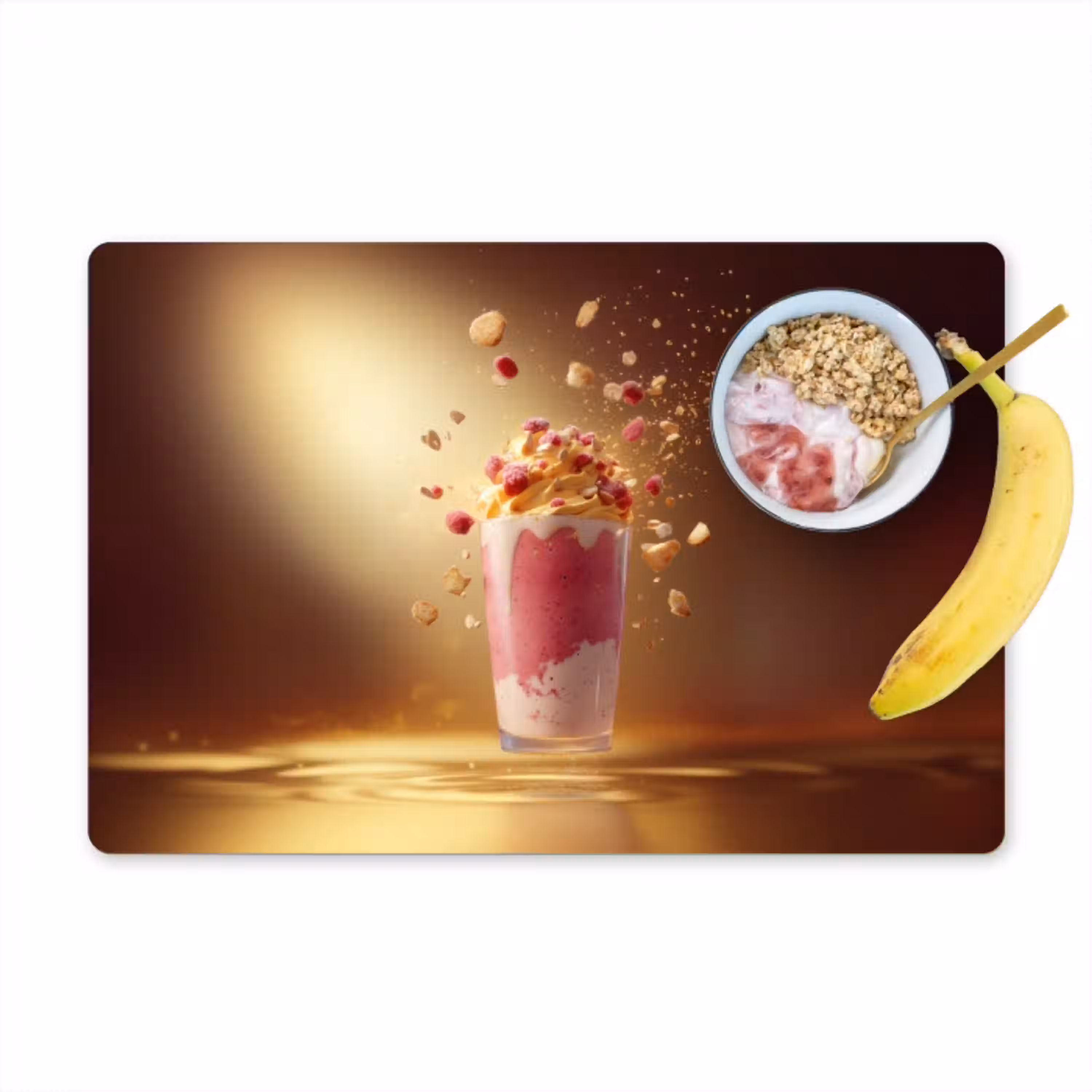 Framboos - Smoothie - Drinken - Roze Placemat vinyl groot -zzzproduct_Kitchenyeah-website