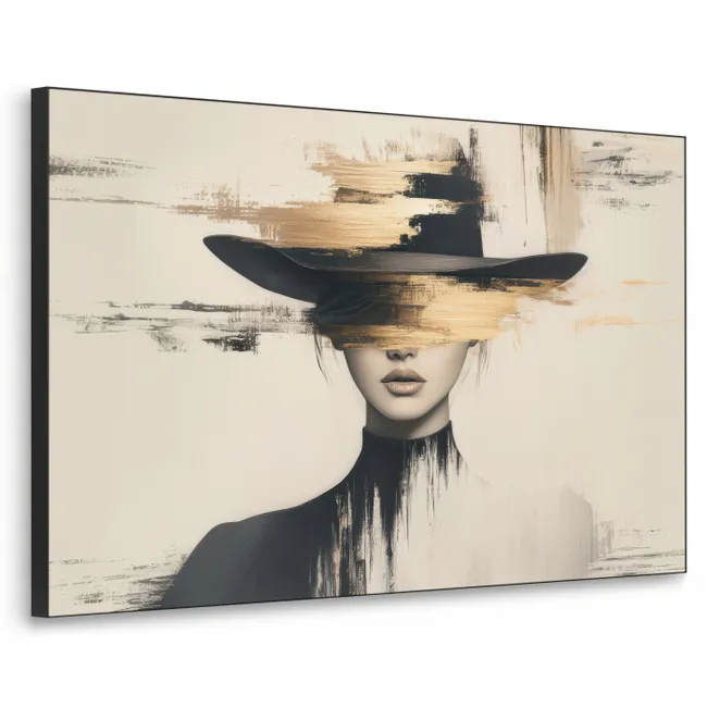 Art Frame - Frau - Hut - Farbe