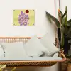 Koraal - Cirkel - Abstract - Geel tuinposter los doek klein -sfeer7