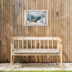 Hert - Winterlandschap - Natuur - Dieren - Doorkijk - Bergen Tuinposter op houten frame 2 cm dik klein -sfeer4