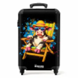 Grappige zomerse koe illustratie NBS - Handbagage koffer - Unisex middel -productfoto_recht