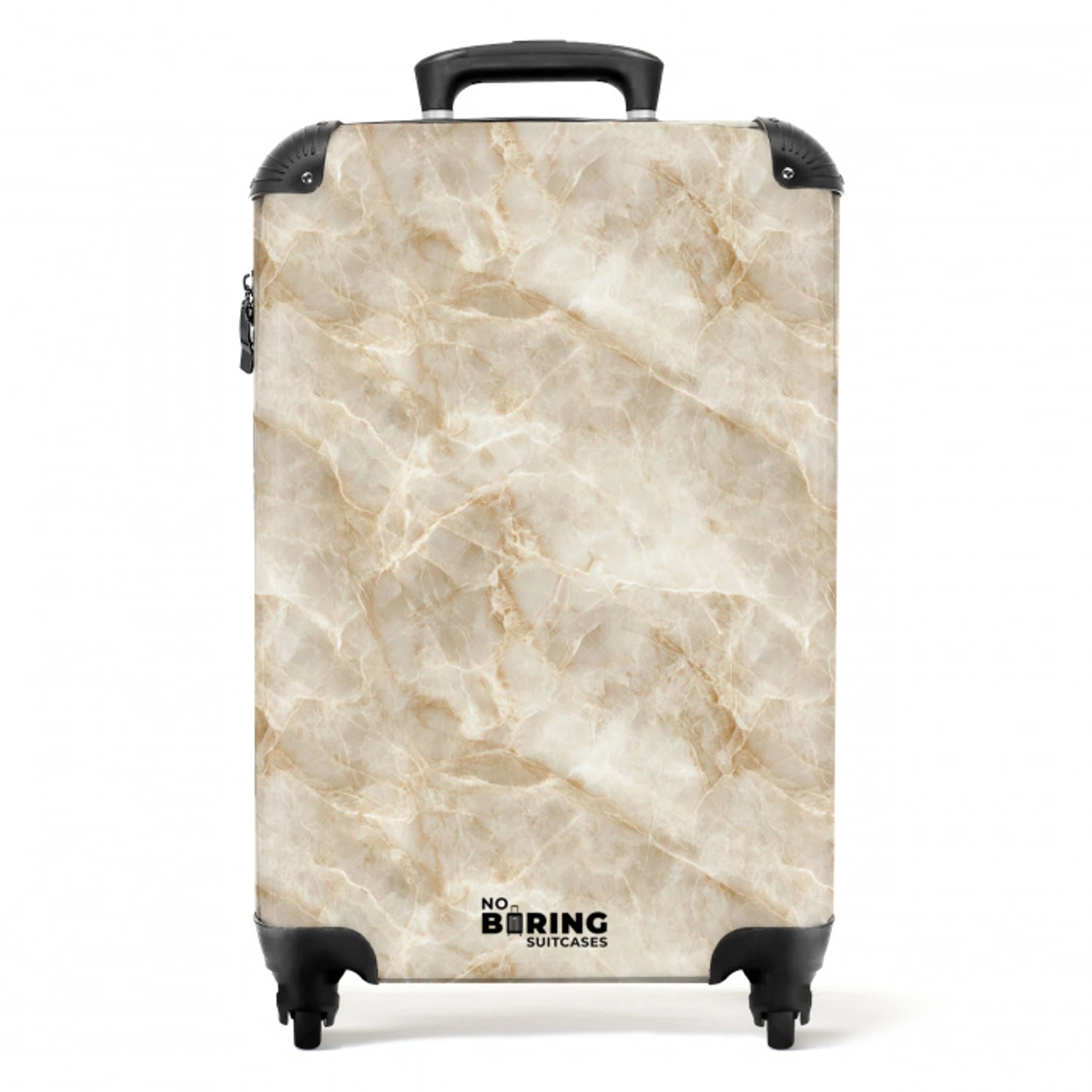 Lichtbeige - Onyx - Subtiel NBS - Handbagage koffer - Volwassenen Unisex middel -productfoto_recht