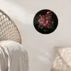 Bloemen - Boeket - Sierlijk Wandcirkel behangsticker klein -sfeer4