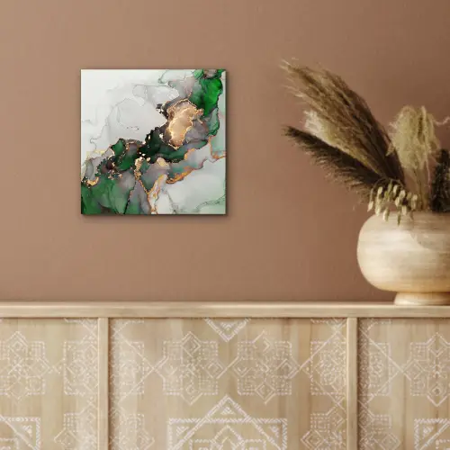 Marmer - Goud - Groen - Luxe aluminium wit klein -sfeer4