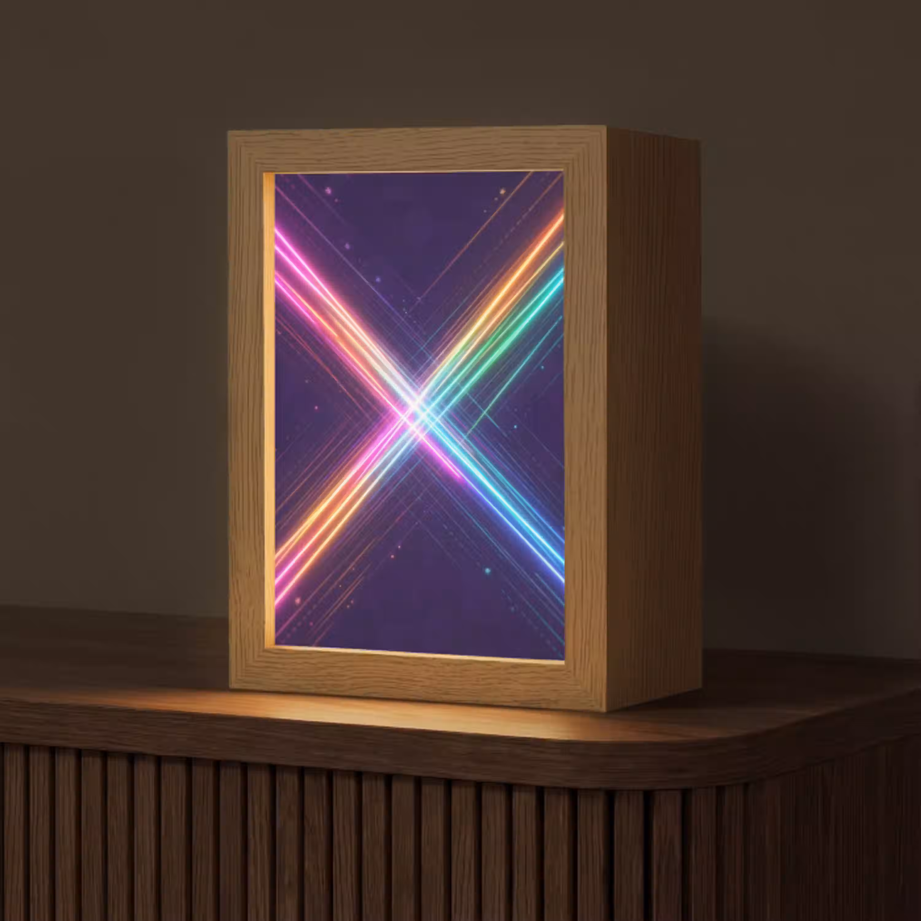 Kruisen - Lasterstralen - Neon Light Box met kabel (Tafellamp) klein -z3d_website