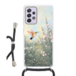 Kolibrie - Illustratie - Kleurrijk Hoesje Samsung Galaxy A52 5G met koord klein -3d