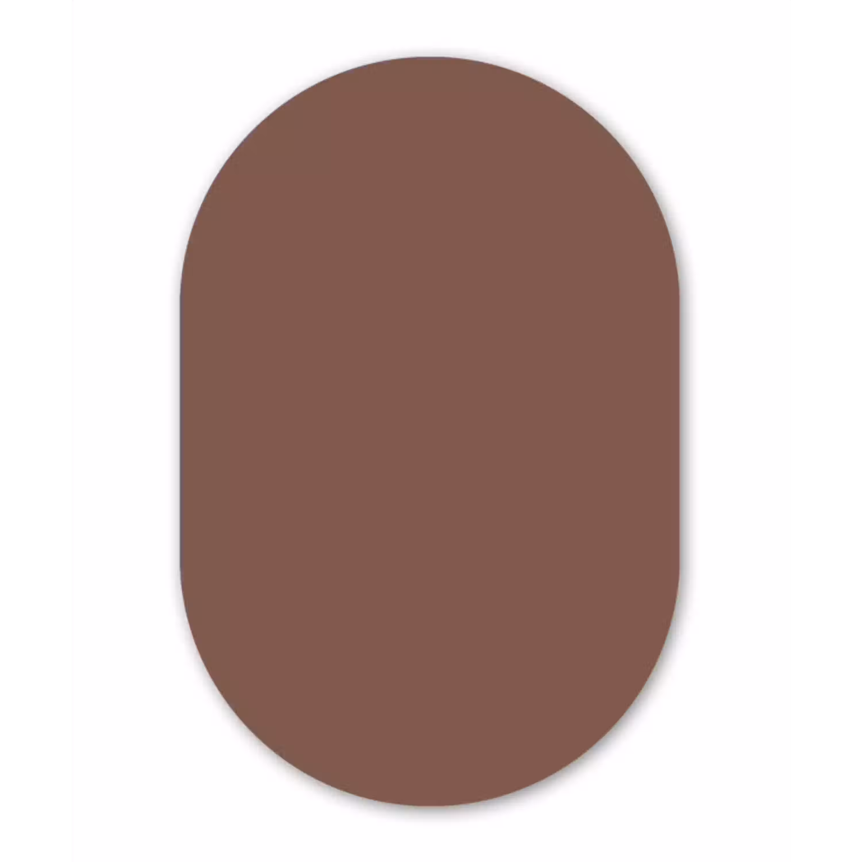 Muted - Chestnut - Bruin Wandcirkel Ovaal Forex klein 630 -3d