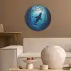 Walvis - Vissen - Donkerblauw Akoestische PET Vilt - Rond klein -sfeer1