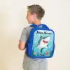 Haai - Water - Zee Kinderrugzak - Blauw middel -sfeer2