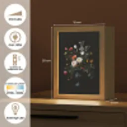 Bloemstuk - Vaas - Zwart Light Box met kabel (Tafellamp) klein -USP_FR