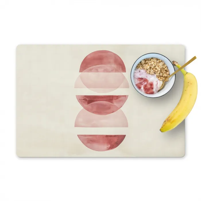 Minimalistisch - Cirkels - Roze Placemat vinyl groot -zzzproduct_Kitchenyeah-website