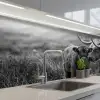 Schotse hooglander - Kalf - Zwart - Wit keuken achterwand 2 middel -3d_schuin